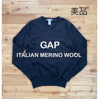 ギャップ(GAP)の美品　セーター　イタリアンメリノウール　ダークグレー　GAP(ニット/セーター)