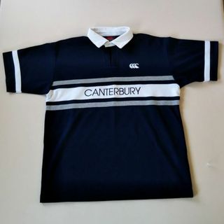 カンタベリー(CANTERBURY)の再値下げ：カンタベリー 半袖ラガーシャツ紺 M【中古】(ポロシャツ)