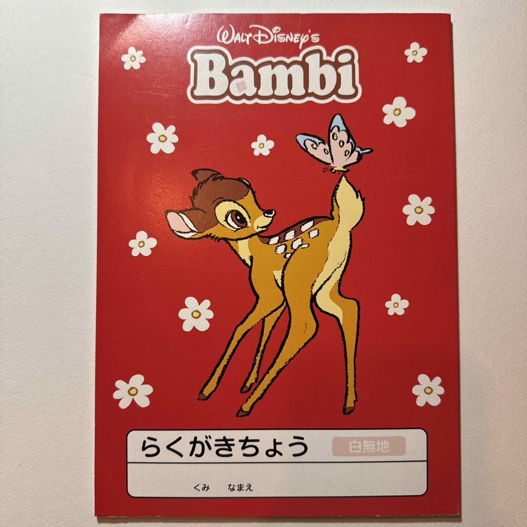 バンビ　らくがきちょう　bambi ディズニー ソニークリエイティブプロダクト インテリア/住まい/日用品の文房具(ノート/メモ帳/ふせん)の商品写真