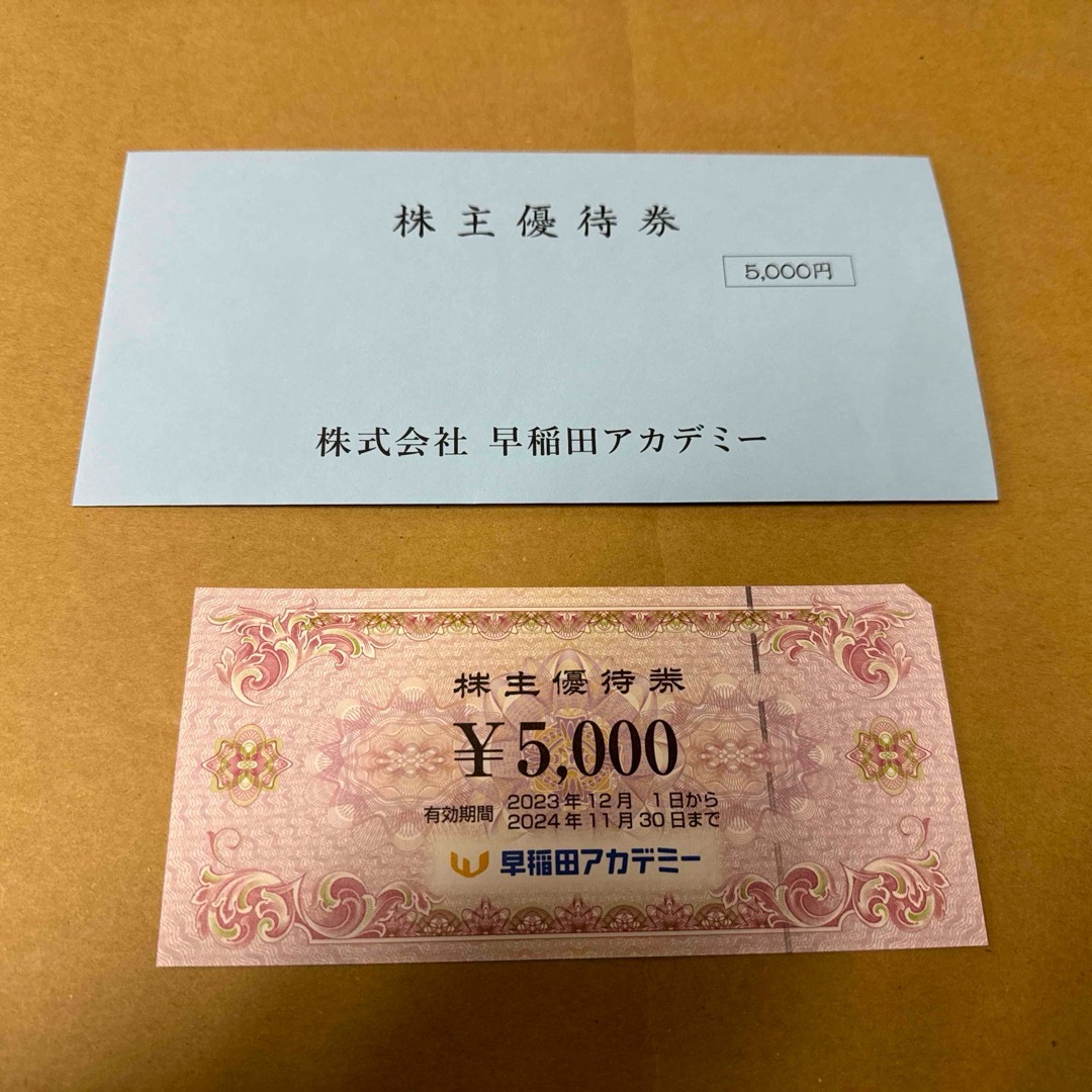 値下げ！早稲田アカデミー　株主優待券 チケットの優待券/割引券(その他)の商品写真