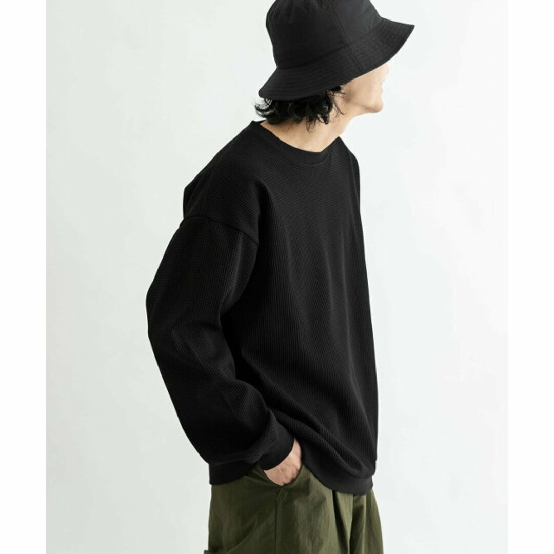 URBAN RESEARCH DOORS(アーバンリサーチドアーズ)の【ホワイト】『吸水速乾/UVカット』AIRFLEXワッフルロングスリーブTシャツ メンズのトップス(Tシャツ/カットソー(半袖/袖なし))の商品写真