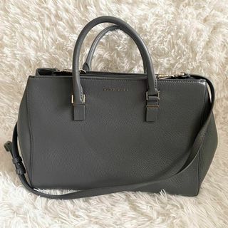 HUGO BOSS - ヒューゴボス　2WAY レザーバッグ　グレー　レディース