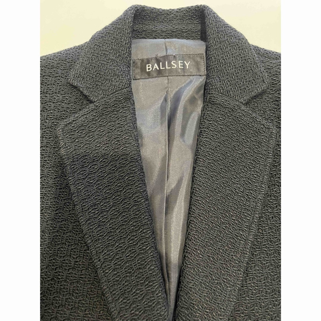 Ballsey(ボールジィ)のトゥモローランド ボールジィ スーツ ジャケット セットアップ シルク絹黒 秋冬 レディースのフォーマル/ドレス(スーツ)の商品写真