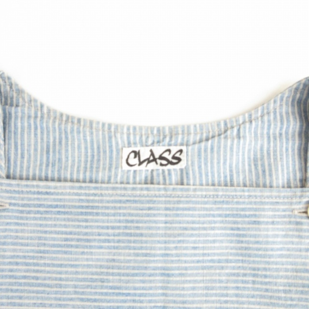 other(アザー)のCLASS クラス カットソー 半袖 ストライプ柄 ホワイト ブルー 約L レディースのトップス(Tシャツ(半袖/袖なし))の商品写真