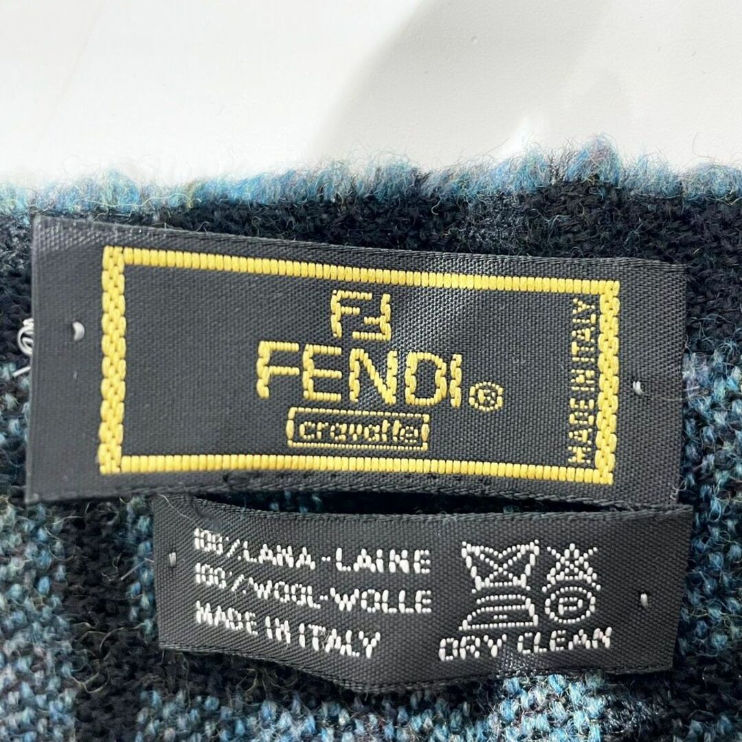 FENDI(フェンディ)のFENDI ズッカ フリンジ マフラー ウール メンズのファッション小物(マフラー)の商品写真