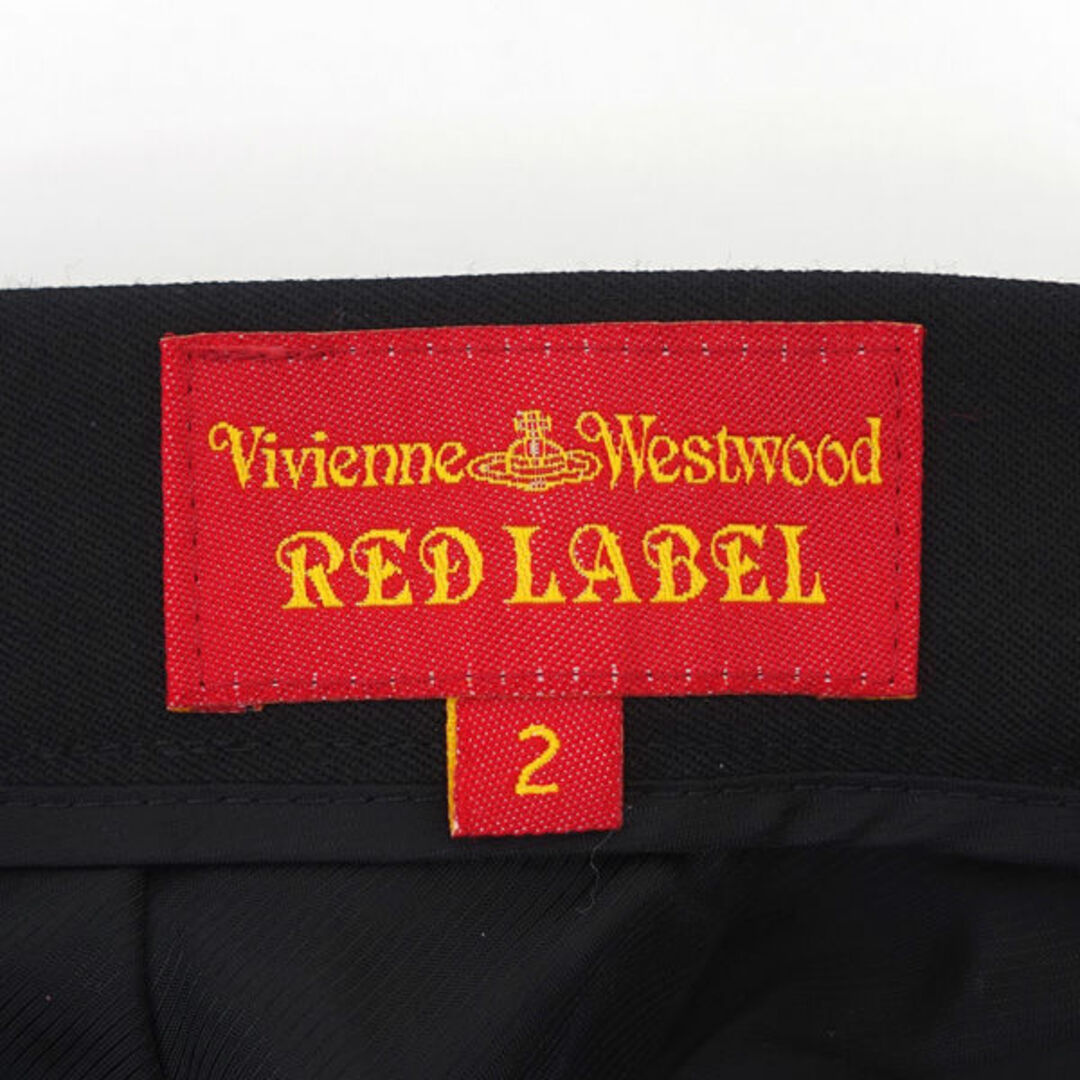 vivienne westwood RED LABEL / ヴィヴィアンウエストウッドレッドレーベル ◆スカート/ひざ丈/ストレッチ/ブラック/サイズ2 357-01-22000 【ガールズ/LADY/女性/婦人】 【古着】 レディース 【中古】 [0220475745] レディースのスカート(ミニスカート)の商品写真