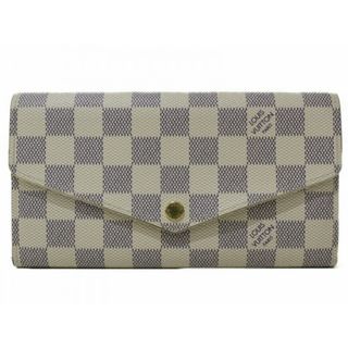 ルイヴィトン(LOUIS VUITTON)のLOUIS VUITTON　ルイヴィトン　ポルトフォイユ・サラ　N63208　長財布　ウォレット　ダミエ・アズール　ホワイト×グレー　メンズ　レディース　ユニセックス　ギフト　プレゼント包装可【中古】松前R56号店(財布)