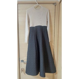 L'Or ロル Box Pleats Knit Dress