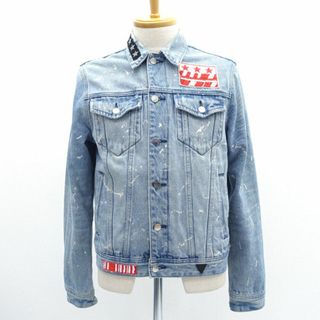 ゲス(GUESS)のGUESS / ゲス ◆デニムジャケット//ダメージ加工/ワッペン/REX/インディゴ/S 【メンズ/MEN/男性/ボーイズ/紳士】 メンズファッション【中古】 [0220480582](ダッフルコート)