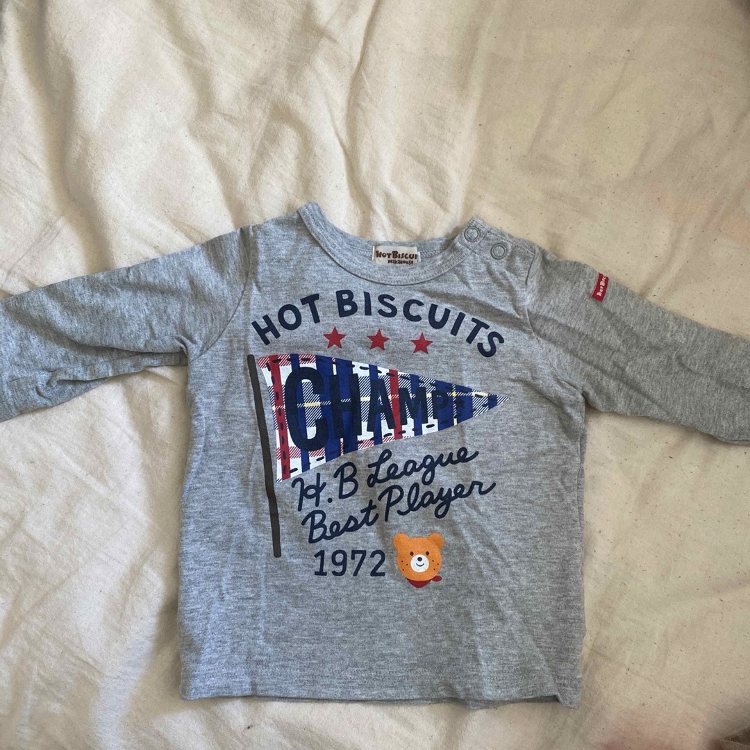 HOT BISCUITS(ホットビスケッツ)のホットビスケッツ  長袖　70 キッズ/ベビー/マタニティのベビー服(~85cm)(Ｔシャツ)の商品写真