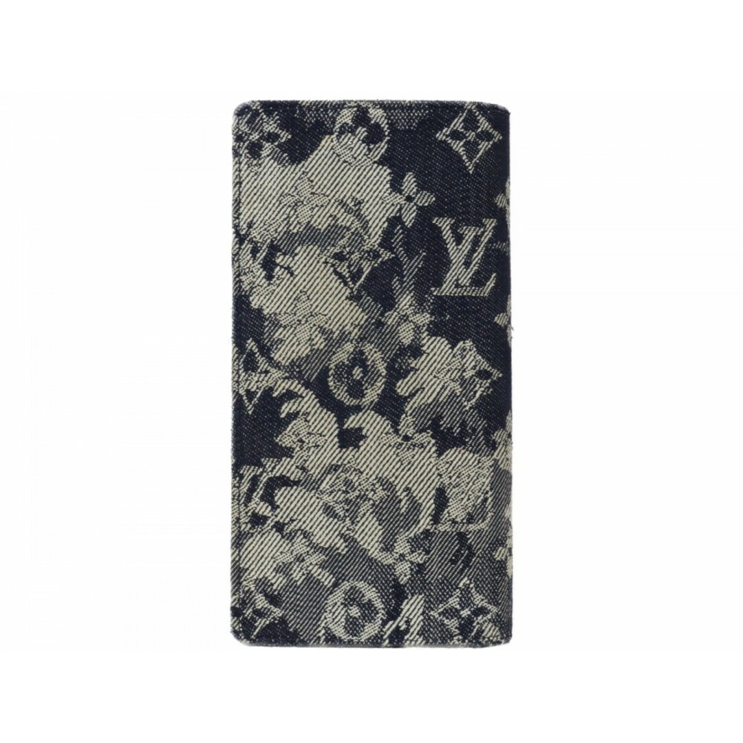 LOUIS VUITTON(ルイヴィトン)のLOUIS VUITTON　ルイヴィトン　ポルトフォイユ・ブラザNM　M80032　デニム　ネイビー系　長財布　イニシャル入り　レディース　メンズ　ユニセックス　シンプル　ギフト　プレゼント包装可【中古】松前R56号店 メンズのファッション小物(折り財布)の商品写真