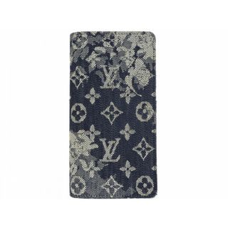 ルイヴィトン(LOUIS VUITTON)のLOUIS VUITTON　ルイヴィトン　ポルトフォイユ・ブラザNM　M80032　デニム　ネイビー系　長財布　イニシャル入り　レディース　メンズ　ユニセックス　シンプル　ギフト　プレゼント包装可【中古】松前R56号店(折り財布)