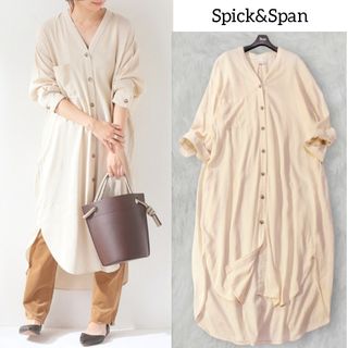 新品 Spick and Span ボタンフロントティアードドレス ブラック