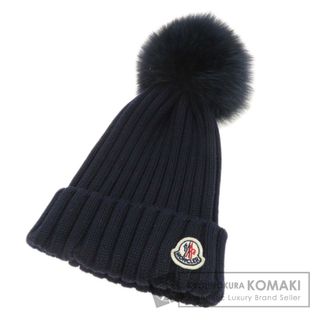 モンクレール(MONCLER)のMONCLER ニット帽 帽子 ウール フォックスファー レディース(折り財布)