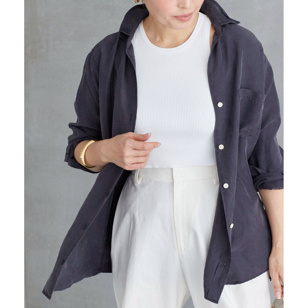 DEUXIEME CLASSE(ドゥーズィエムクラス)のDeuxieme Classe ★silk washシャツ★ レディースのトップス(シャツ/ブラウス(長袖/七分))の商品写真