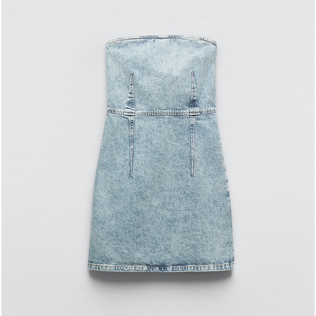ZARA - Z1975ストラップレスデニムミニワンピースの通販 by ZARA - Z1975ストラップレスデニムミニワンピースの通販 by