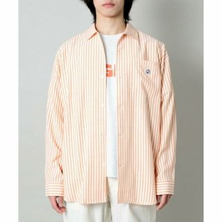 センスオブプレイスバイアーバンリサーチ(SENSE OF PLACE by URBAN RESEARCH)の【ORANGE】ddp STRIPE OPEN COLLAR SHIRTS(シャツ)