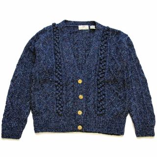 90s CARROLL REED ケーブル編み ネップ入り シェットランド
