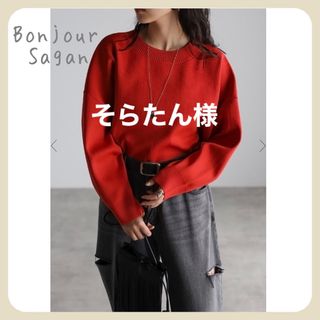 ボンジュールサガン(BONJOUR SAGAN)の新品タグ付き　スウェットライクニットプルオーバー　Bonjour sagan(ニット/セーター)