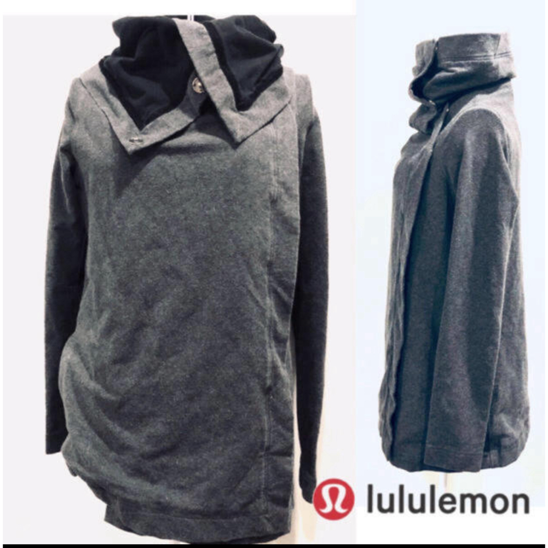 lululemon(ルルレモン)の美品★lululemon savasana ラップジャケット　サイズ4 グレー スポーツ/アウトドアのトレーニング/エクササイズ(ヨガ)の商品写真