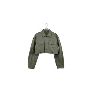 remake military back frill shirt ミリタリーフリルシャツ リメイク カーキ オリーブグリーン レディース ヴィンテージ 6(シャツ/ブラウス(長袖/七分))