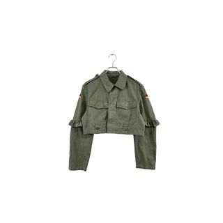 remake military sleeve frill shirt ミリタリーフリルシャツ リメイク カーキ オリーブグリーン レディース ヴィンテージ 6(シャツ/ブラウス(長袖/七分))