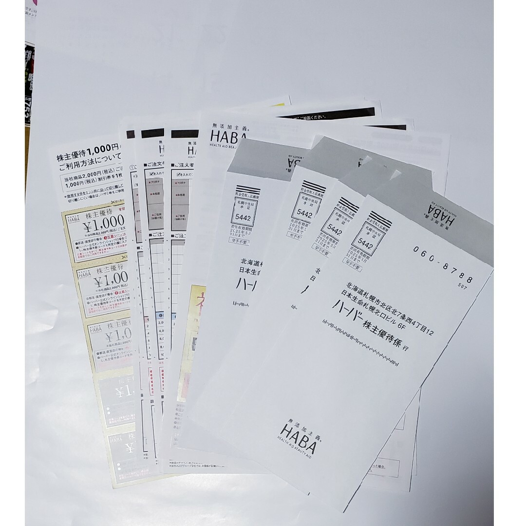 HABA(ハーバー)のHABA株主優待割引券 1,000円×10枚 チケットの優待券/割引券(ショッピング)の商品写真