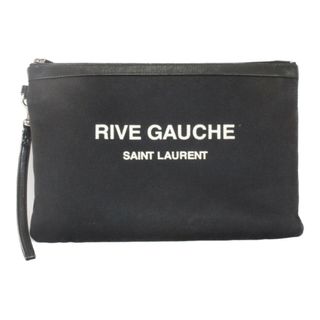 サンローラン(Saint Laurent)のSAINT LAURENT サンローラン リヴゴーシュ(RIVE GAUCHE) クラッチバッグ 581369 ブラック キャンバス レディース ウィメンズ ブランド 人気 シンプル 小さい セカンドバッグ ポーチ【中古】松前R56号店(その他)