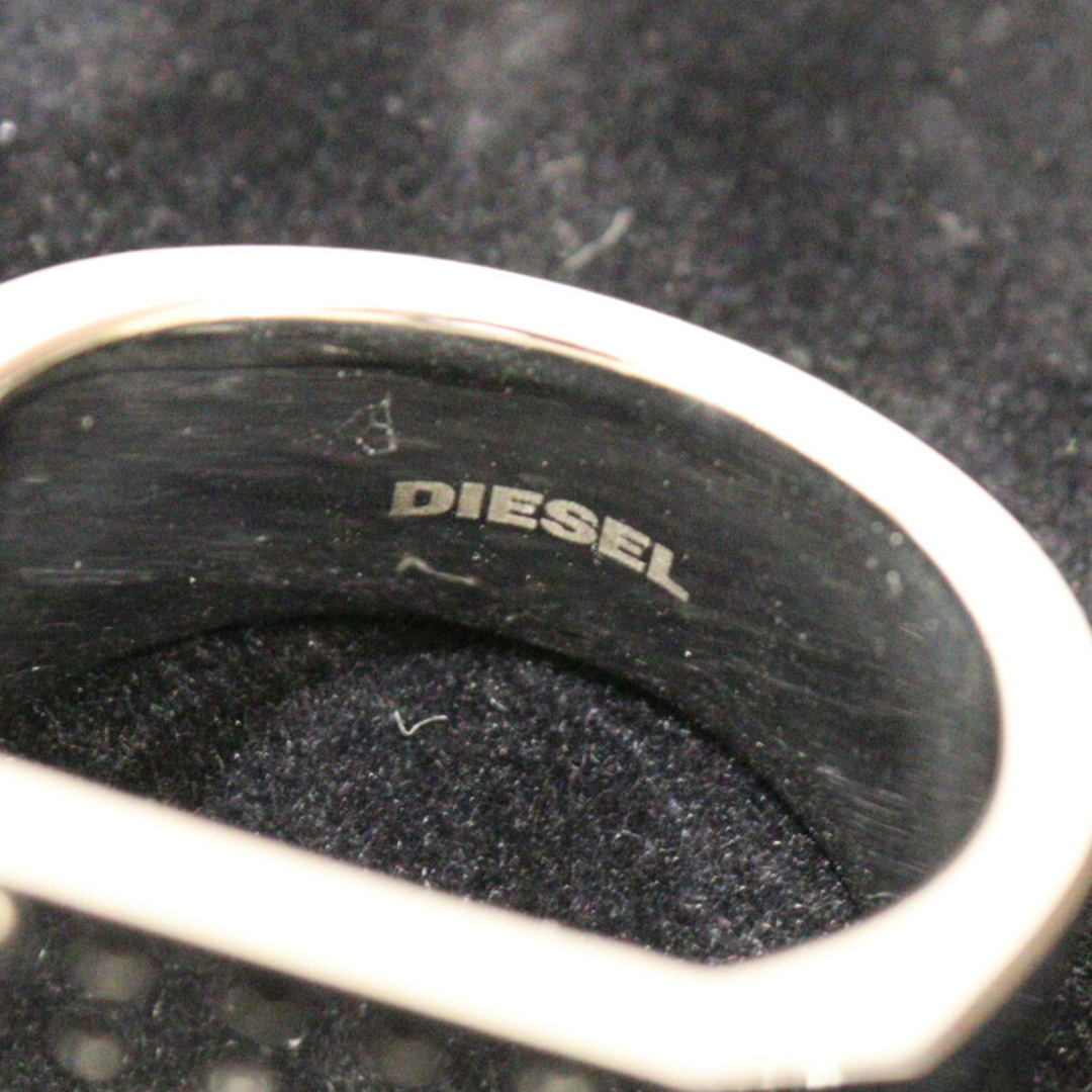 DIESEL(ディーゼル)の【箱あり】DIESEL　ディーゼル　ブレイブマン　印台リング　指輪　17号　スチール　STEEL　シルバー　メンズ　プレゼント包装可　【中古】松前R56号店 メンズのアクセサリー(リング(指輪))の商品写真