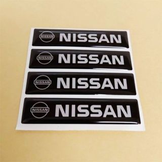 ダイハツ(ダイハツ)のNISSAN (日産） エポキシ３Dステッカー　 ４個セット Aタイプ(車内アクセサリ)