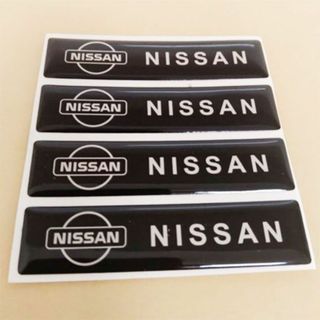 ニッサン(日産)のNISSAN (日産） エポキシ３Dステッカー　 ４個セット Cタイプ(車内アクセサリ)