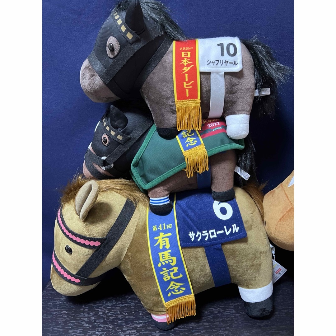 サラブレッドコレクション 競馬 セット　ビッグ big 小さい ぷち　可愛い エンタメ/ホビーのおもちゃ/ぬいぐるみ(ぬいぐるみ)の商品写真