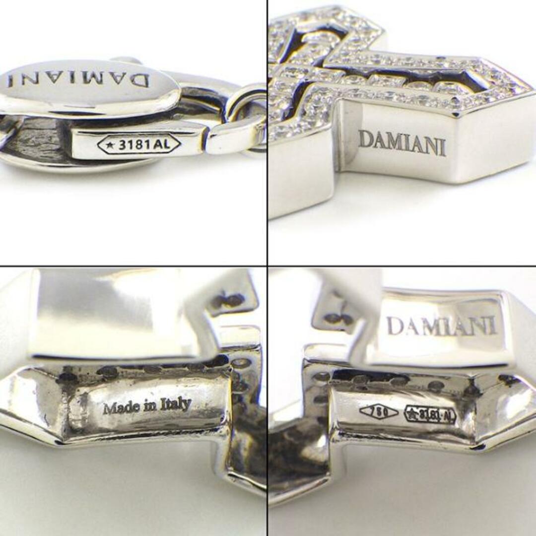 Damiani(ダミアーニ)のダミアーニ DAMIANI ネックレス ベル エポック クラウン 20089078 クロス 剣 モチーフ パヴェ ダイヤモンド 計0.28ct K18WG 【箱・保付き】 【中古】 レディースのアクセサリー(ネックレス)の商品写真