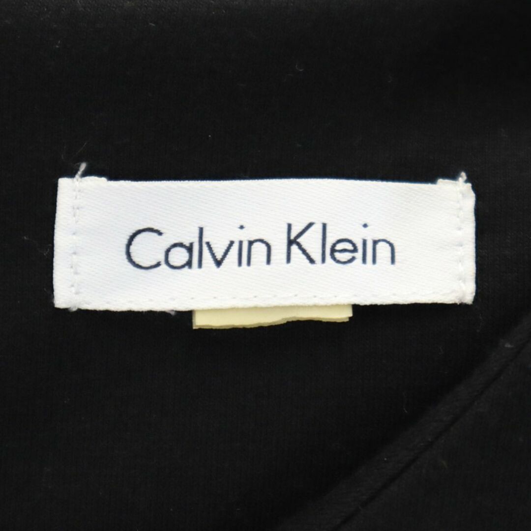 Calvin Klein(カルバンクライン)のカルバンクライン 裾ボーダー柄 半袖 ワンピース ブラック系 Calvin Klein レディース 古着 【240209】 レディースのワンピース(その他)の商品写真