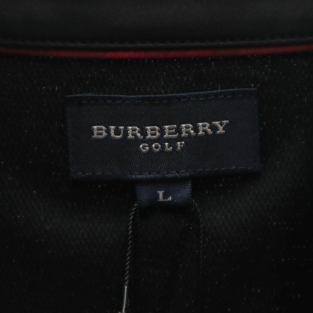 BURBERRY(バーバリー)の未使用 バーバリー 三陽商会 日本製 ゴルフ 長袖 ハーフボタン シャツ L ブラック系 BURBERRY レディース 古着 【240209】 スポーツ/アウトドアのゴルフ(ウエア)の商品写真