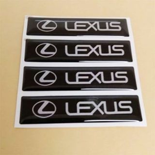 トヨタ(トヨタ)のLEXUS レクサス　 エポキシ　３Dステッカー　４個セット Aタイプ(車内アクセサリ)