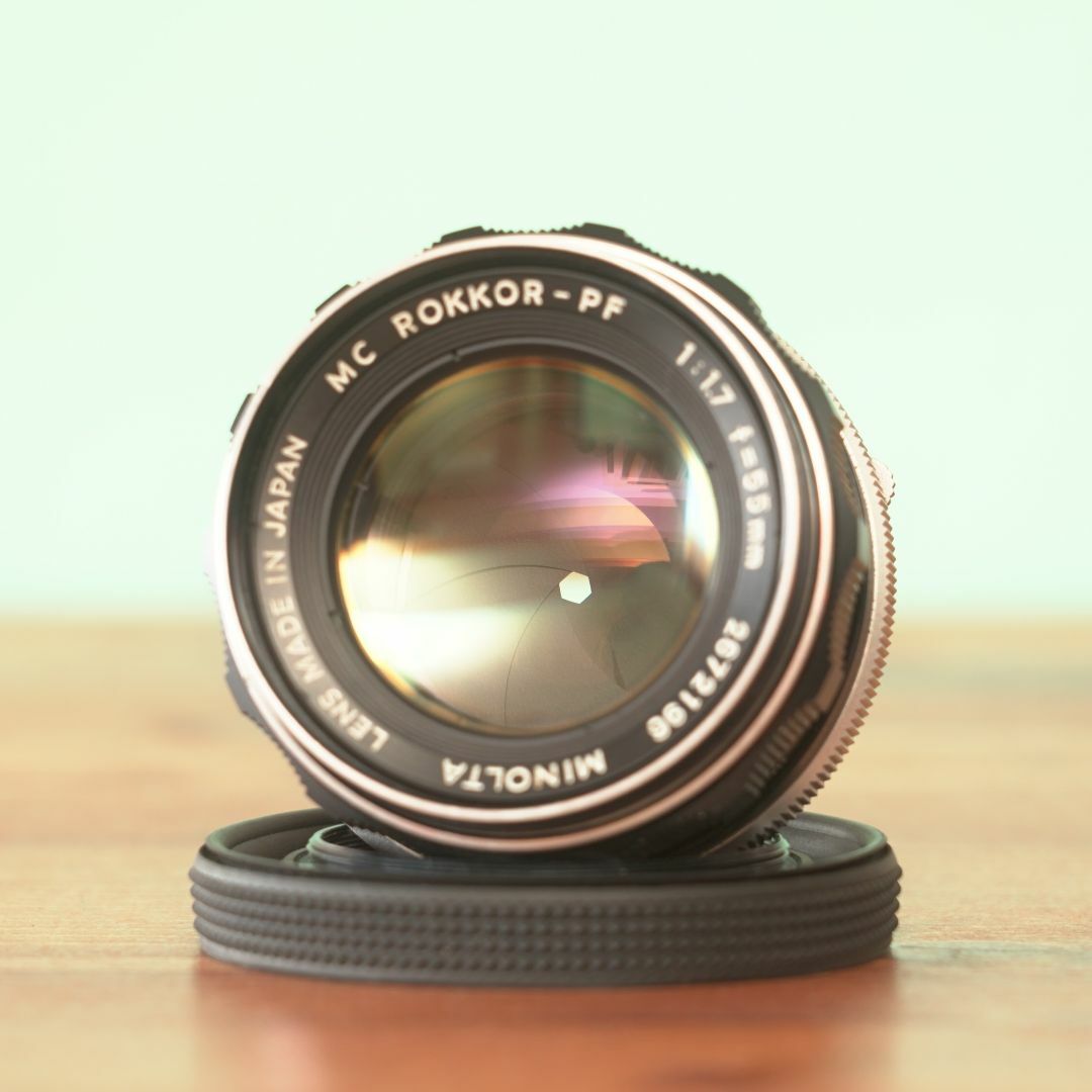 KONICA MINOLTA(コニカミノルタ)のミノルタ MC ROKKOR-PF 55mm f1.7 オールドレンズ 96 スマホ/家電/カメラのカメラ(レンズ(単焦点))の商品写真