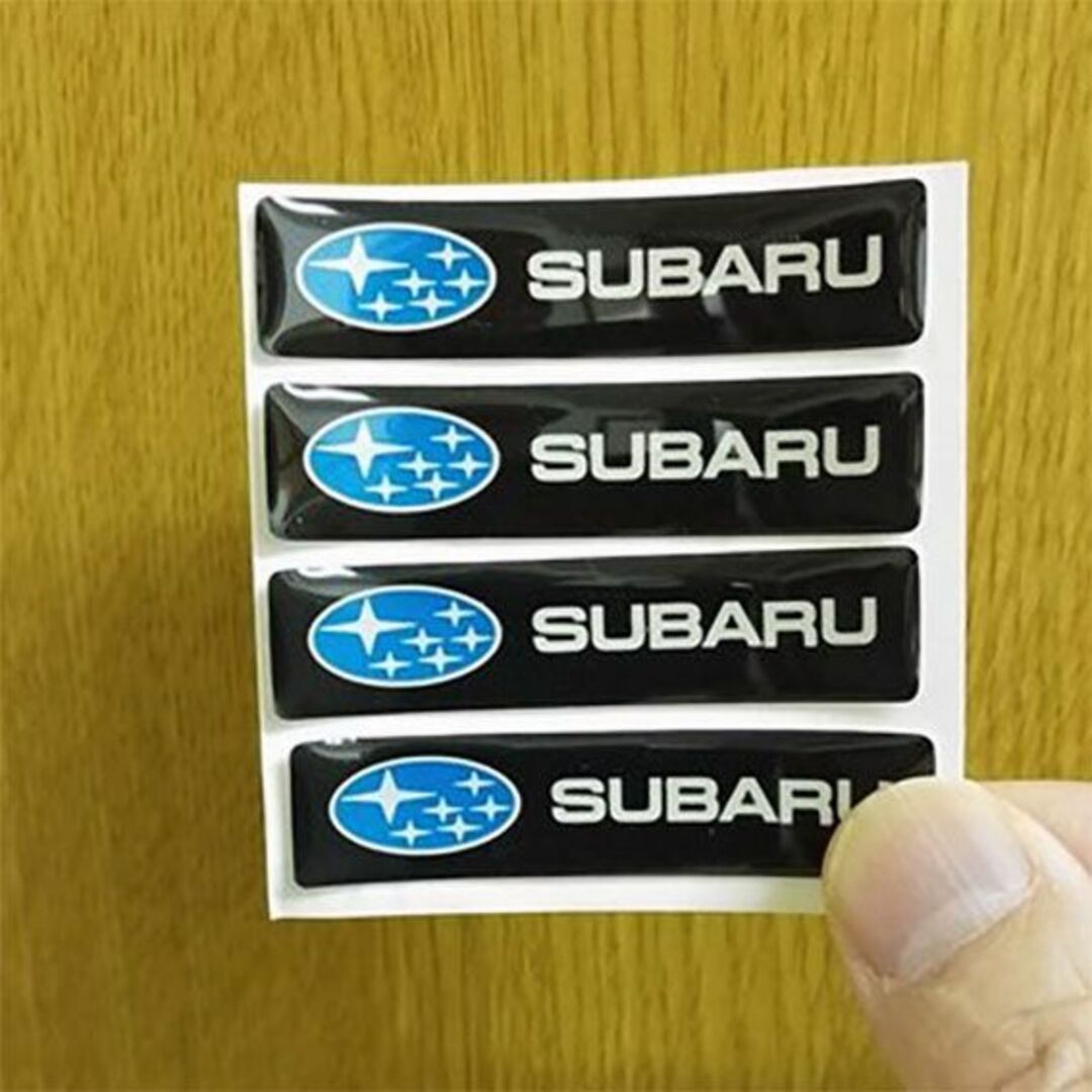 スバル(スバル)のSUBARU スバル　エポキシ３Dステッカー　４個セット 自動車/バイクの自動車(車内アクセサリ)の商品写真