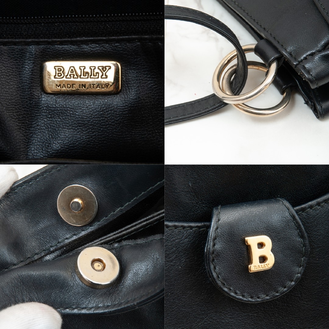 Bally(バリー)の【美品】BALLY(バリー) ヴィンテージ レザー ショルダーバッグ ブラック レディースのバッグ(ショルダーバッグ)の商品写真