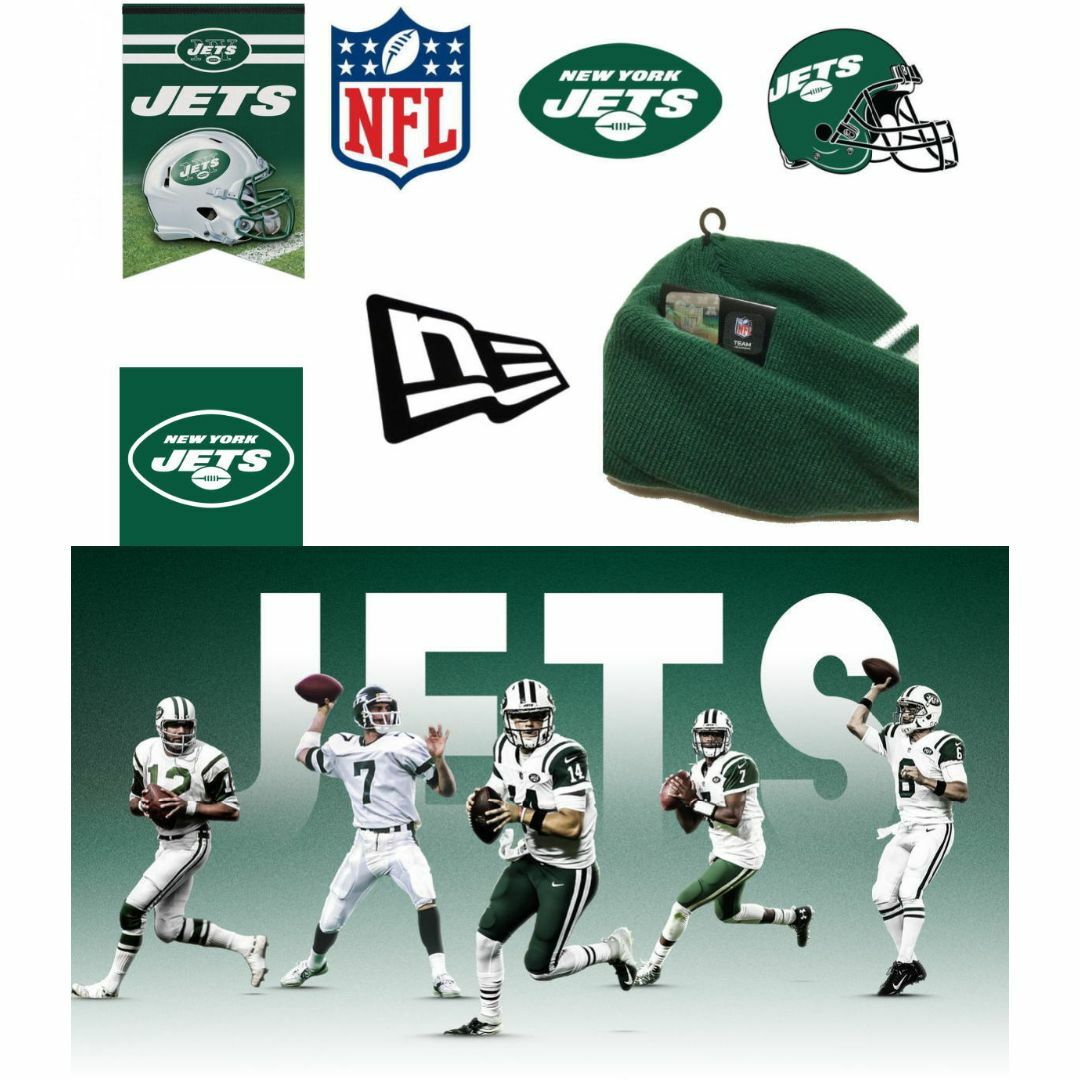 NEW ERA(ニューエラー)のニューエラ NY JETS ジェッツ ニットキャップ グリーン メンズの帽子(ニット帽/ビーニー)の商品写真