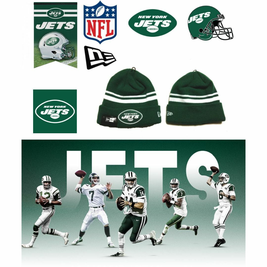 NEW ERA(ニューエラー)のニューエラ NY JETS ジェッツ ニットキャップ グリーン メンズの帽子(ニット帽/ビーニー)の商品写真