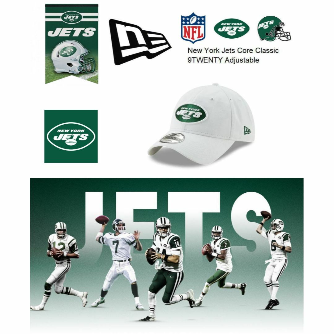NEW ERA(ニューエラー)のニューエラ　NFL JETSジェッツ　920アジャスタブルキャップ 　ホワイト メンズの帽子(キャップ)の商品写真