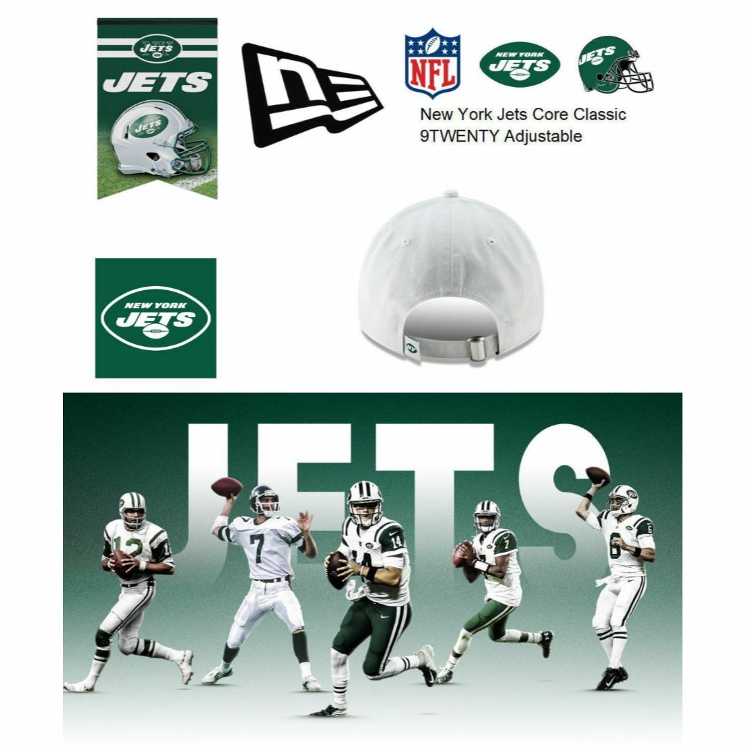 NEW ERA(ニューエラー)のニューエラ　NFL JETSジェッツ　920アジャスタブルキャップ 　ホワイト メンズの帽子(キャップ)の商品写真