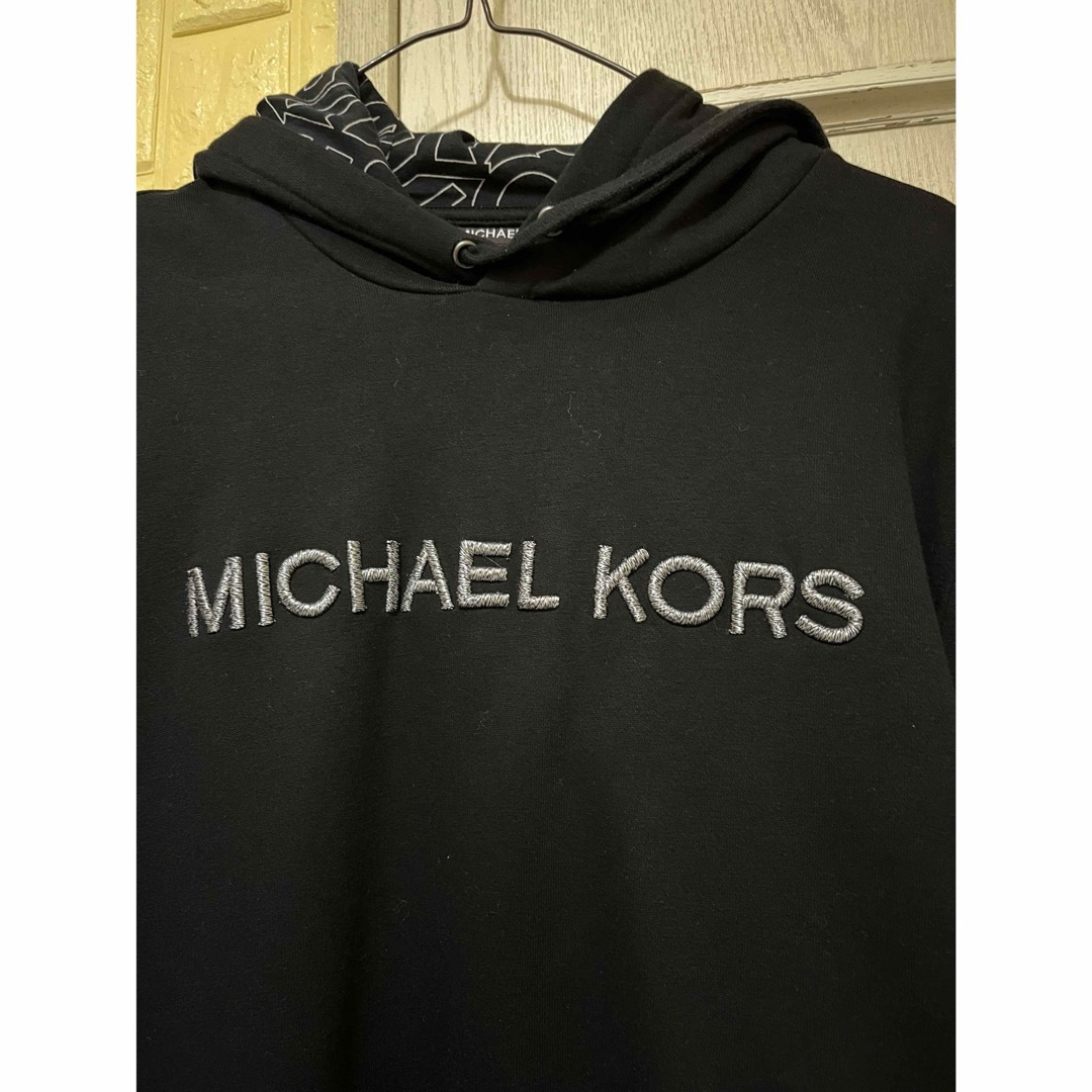 Michael Kors(マイケルコース)の【美品】MICHAEL KORS パーカー　メンズMサイズ ブラック メンズのトップス(パーカー)の商品写真