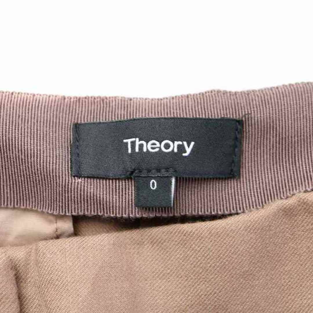 theory(セオリー)のセオリー ワイドパンツ クロップド丈 ジップフライ ウール 0 XS ベージュ レディースのパンツ(その他)の商品写真