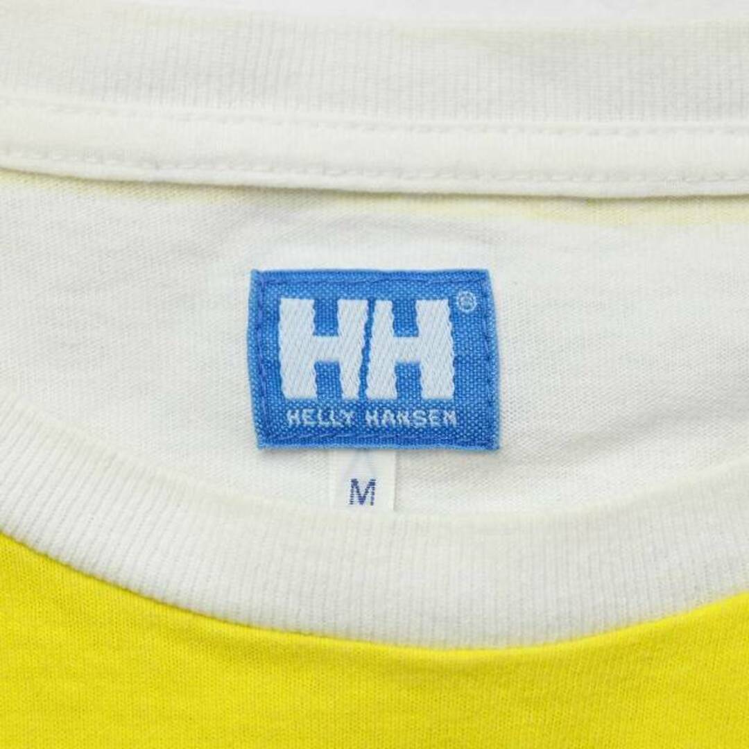 HELLY HANSEN(ヘリーハンセン)のヘリーハンセン Tシャツ カットソー 半袖 ボーダー オーバーサイズ M 白 黄 レディースのトップス(Tシャツ(半袖/袖なし))の商品写真