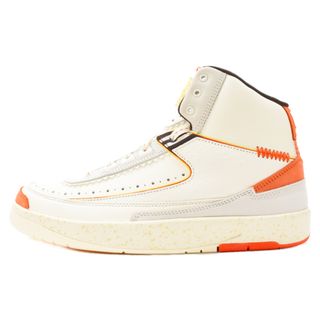 ナイキ(NIKE)のNIKE ナイキ AIR JORDAN2 RETRO SP Maison Chateau Rouge エアジョーダン2 レトロ ハイカットスニーカー ホワイト/オレンジ US9/27.0cm(スニーカー)