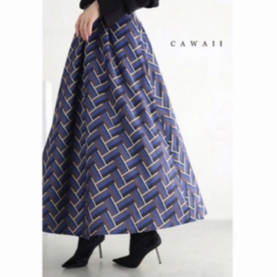 新品タグ付き】S~L対応 合わさるジグザグラインのロングスカート 新品タグ付き】S~L対応 合わさるジグザグラインのロングスカート