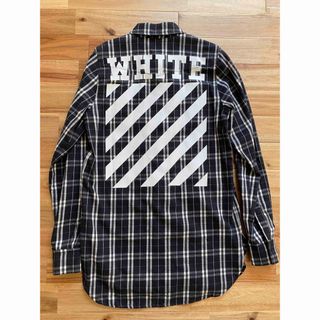 OFF-WHITE 15AW　タータンチェックシャツ　ブラック