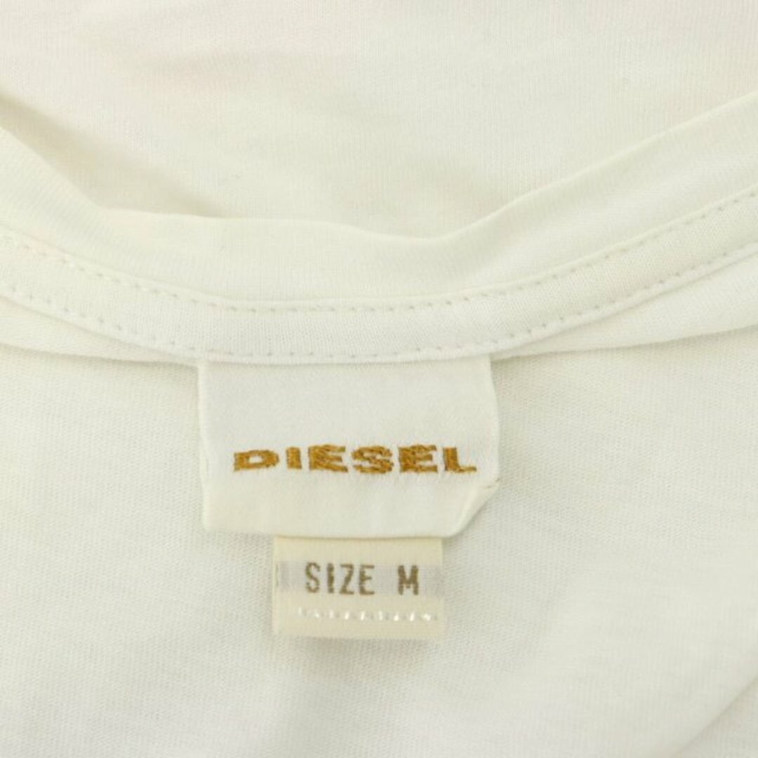 DIESEL(ディーゼル)のディーゼル プリント スタッズ Tシャツ カットソー 半袖 M 白 ホワイト レディースのトップス(Tシャツ(半袖/袖なし))の商品写真